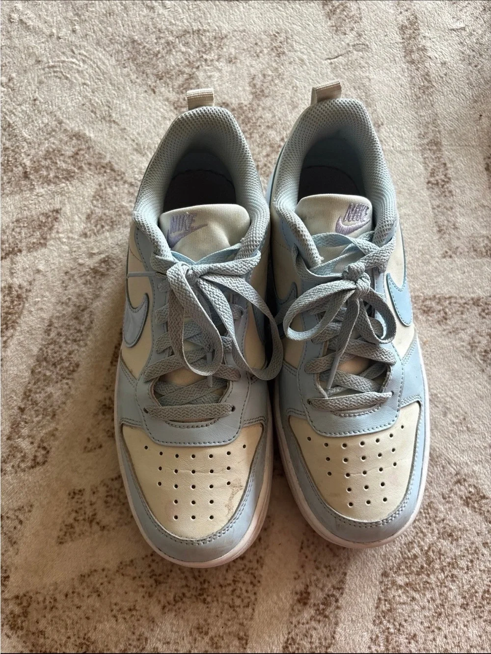 Nike Court Borough Low Recraft Soft Pearl Celestine Blue Pastel 5.5Y / Women's 7